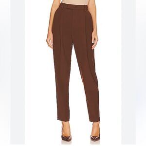 NWT L'ACADEMIE Prudence Trousers pants Brown cropped dress Revolve XS